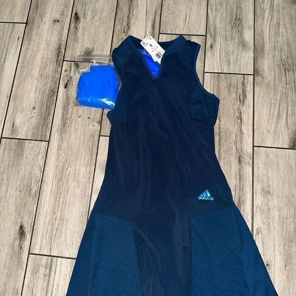 Women’s adidas new blue SPORT HEAT.RDY SLEEVELESS DRESS - Picture 5 of 10